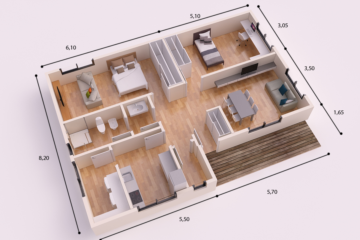 MODELO 25 Casa 100 m2 - Imagen 4