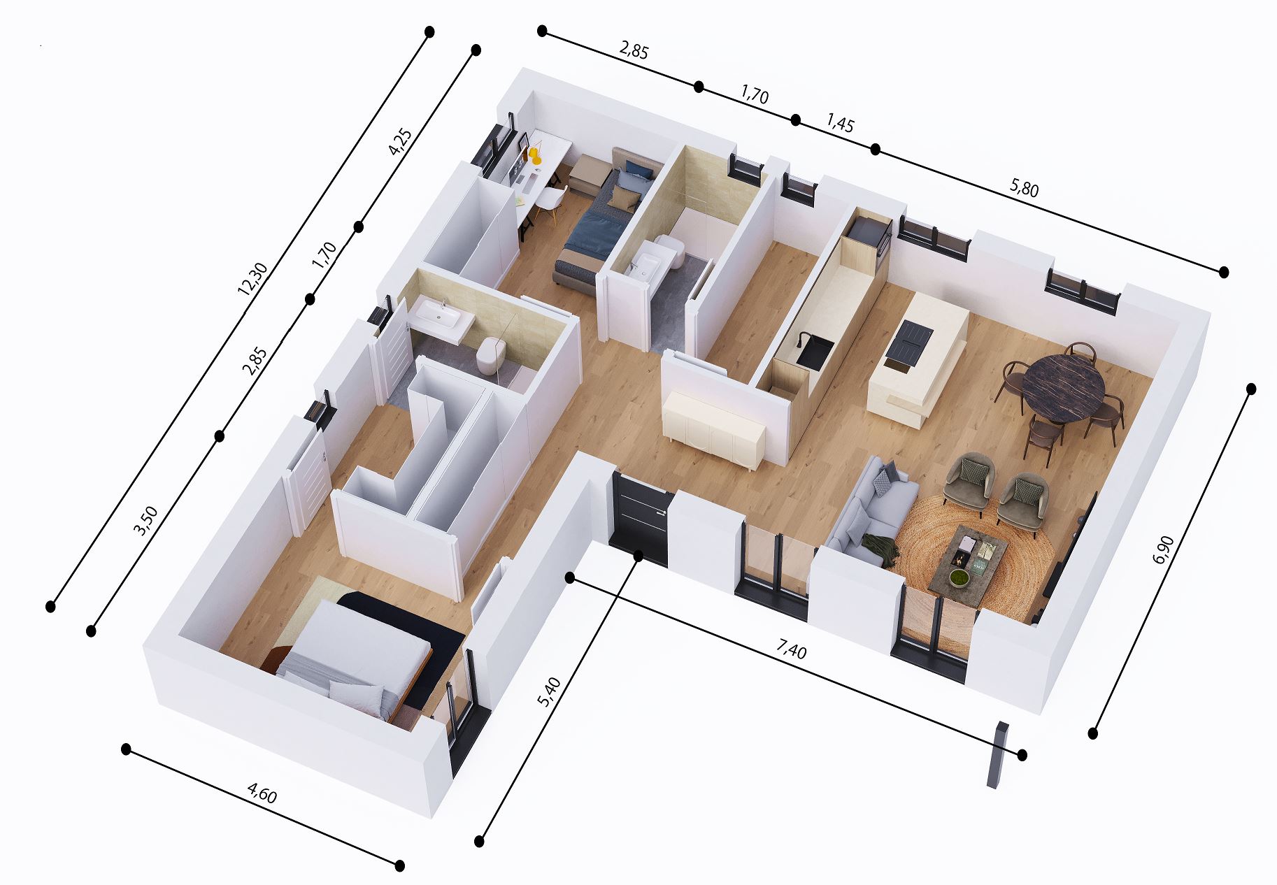 MODELO 5 Casa 100 m2 - Imagen 4