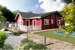 Casa de madera laminada 130m2